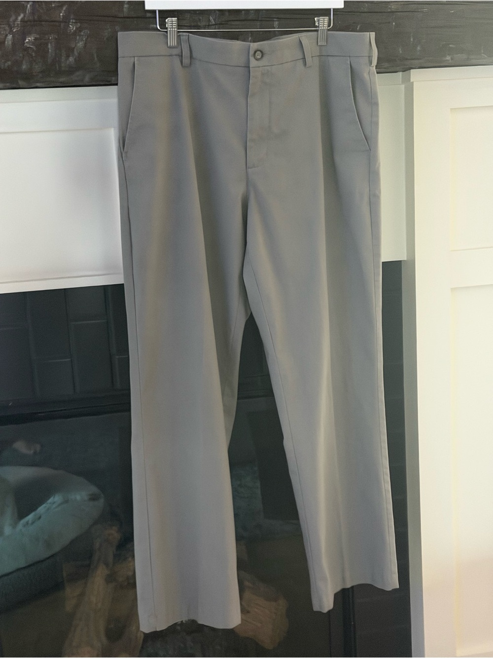 Croft & Barrow Men’s Gray Pants 38x34 Easy Care Classic Fit Stretch
